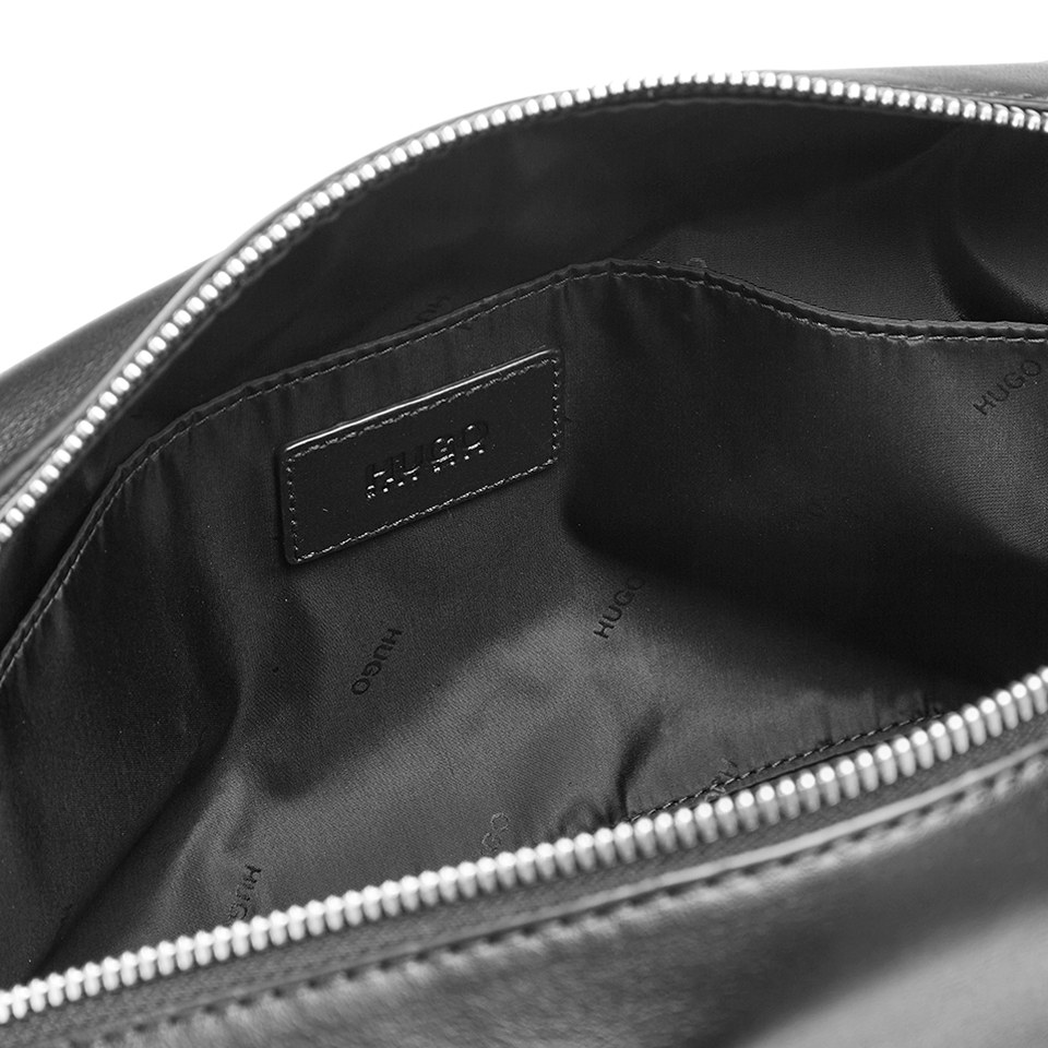 HUGO Men's Prino Leather Washbag - Black