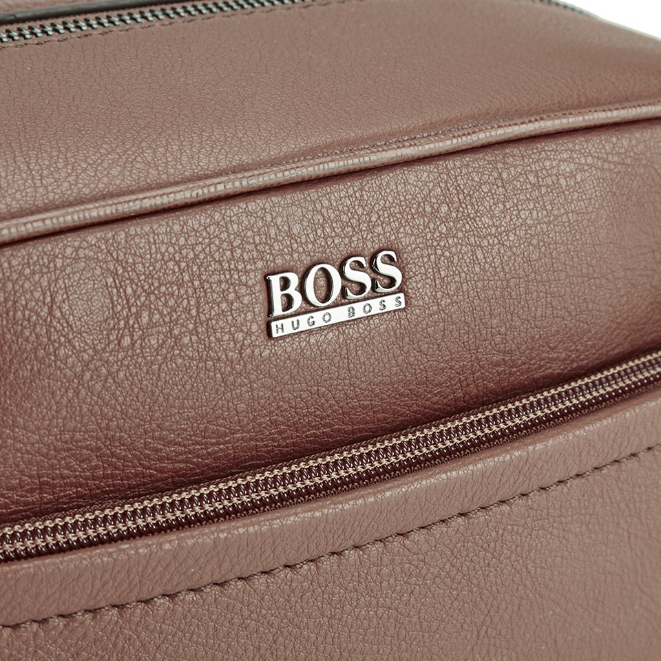 BOSS Hugo Boss Men's Monte Leather Washbag - Tan