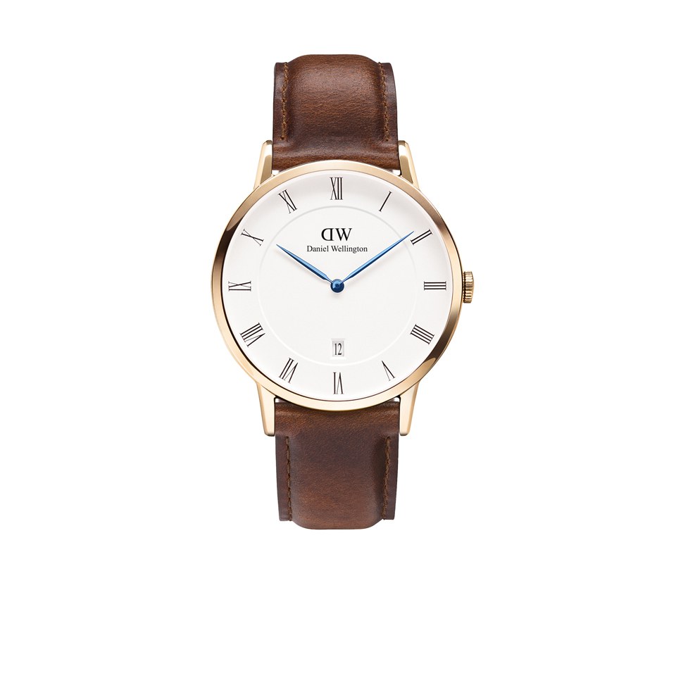 Daniel Wellington St. Mawes Rose Gold Dapper Watch - Tan