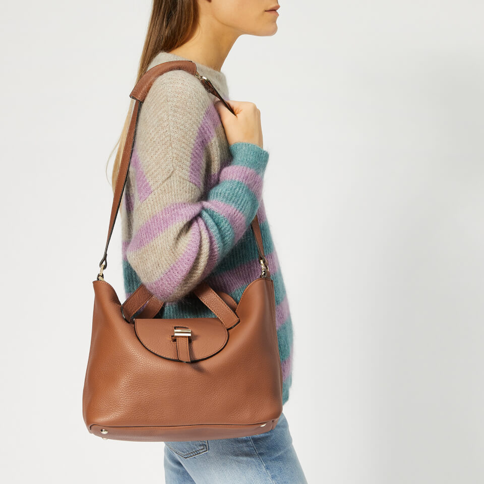 Meli Melo Thela Tan Brown Leather Tote Bag For Women