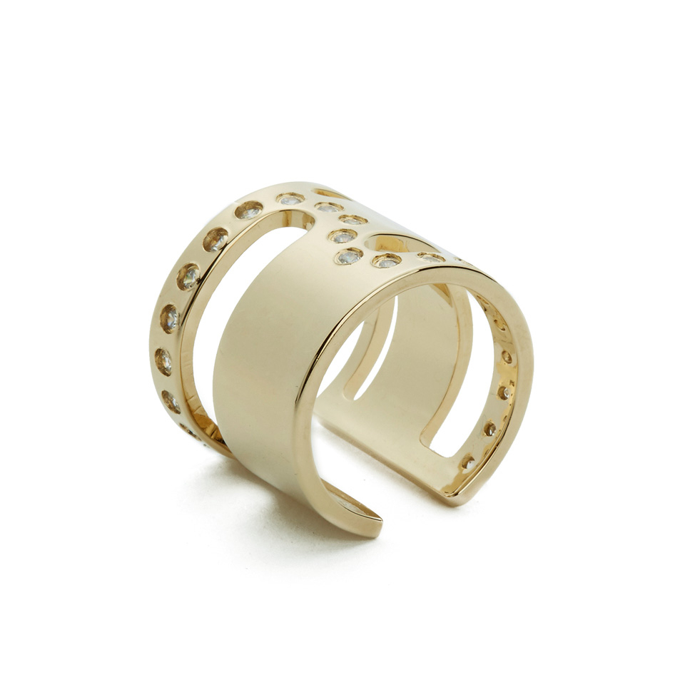 Maria Francesca Pepe Women's Orbital Cut Out Ring - Gold