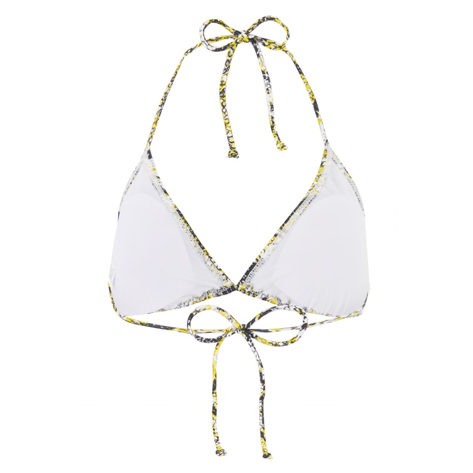 French Connection Women's Soho Boa Beach Bikini Top - Acid Blonde/Multi