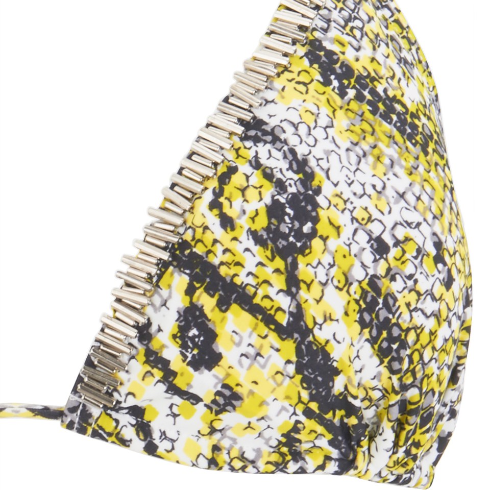French Connection Women's Soho Boa Beach Bikini Top - Acid Blonde/Multi