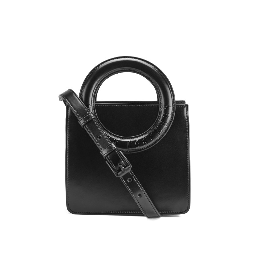 Opening Ceremony Women s Shiny Leather Mini Lynx Cross Body Bag Black Coggles