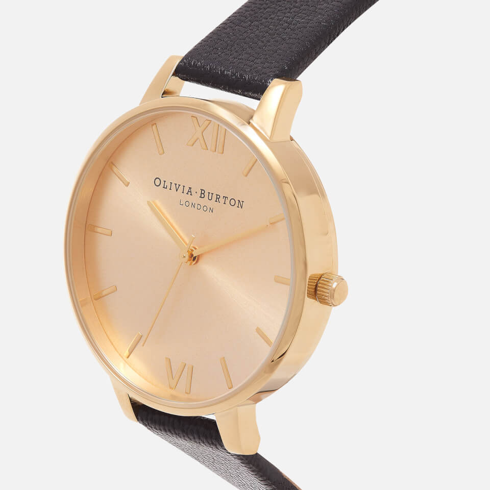 Olivia Burton Women's Big Dial Watch - Black/Gold