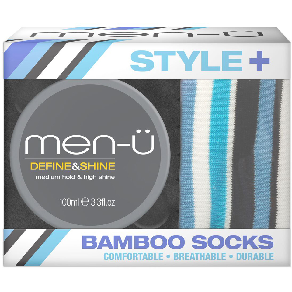 men-ü Style+ Bamboo Socks with Define and Shine Pomade