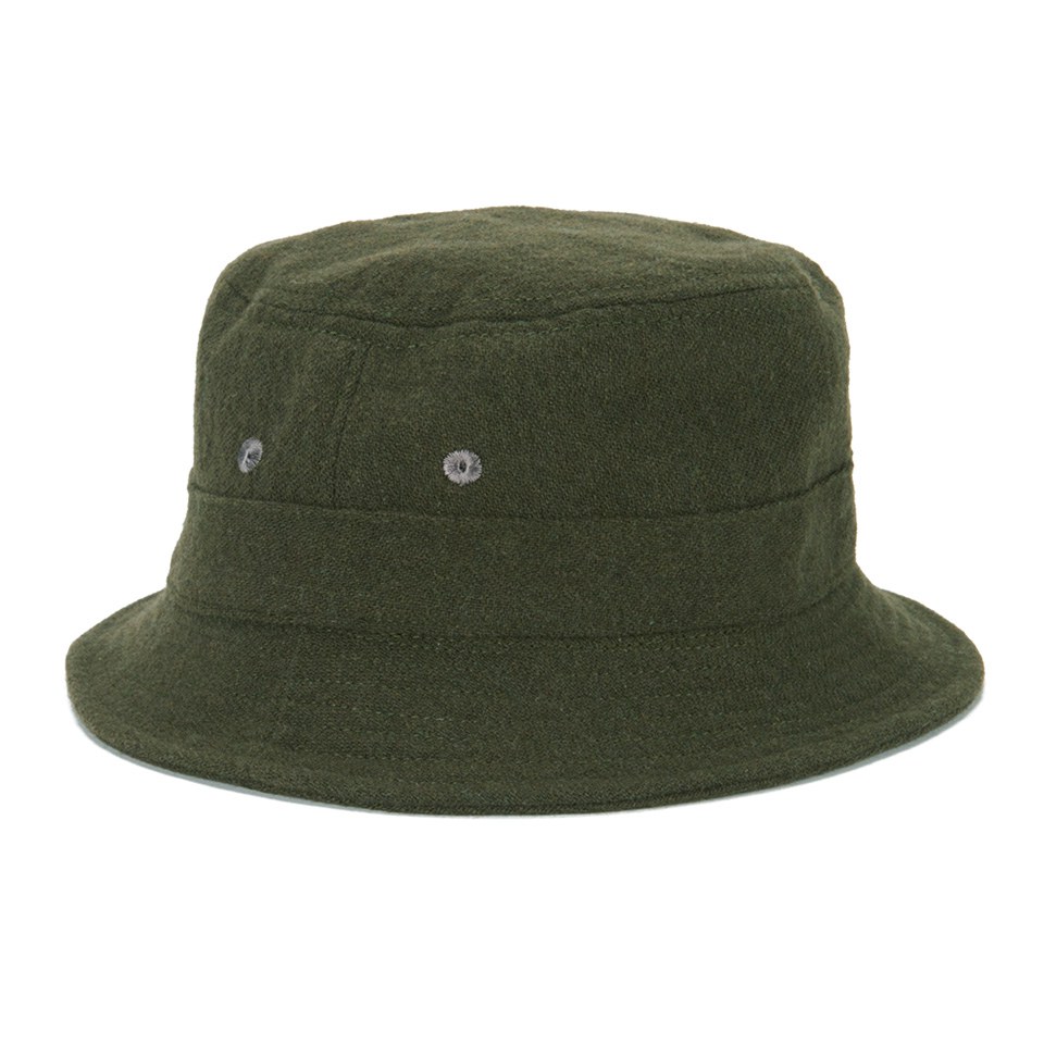 Universal Works Men's Samoa Wool Bucket Hat - Olive