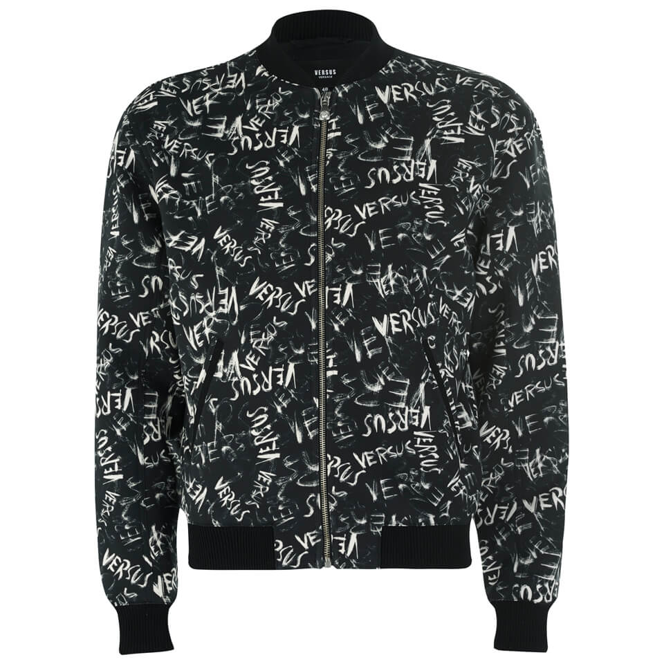 Versus Versace Men s All Over Print Jacket Black Coggles