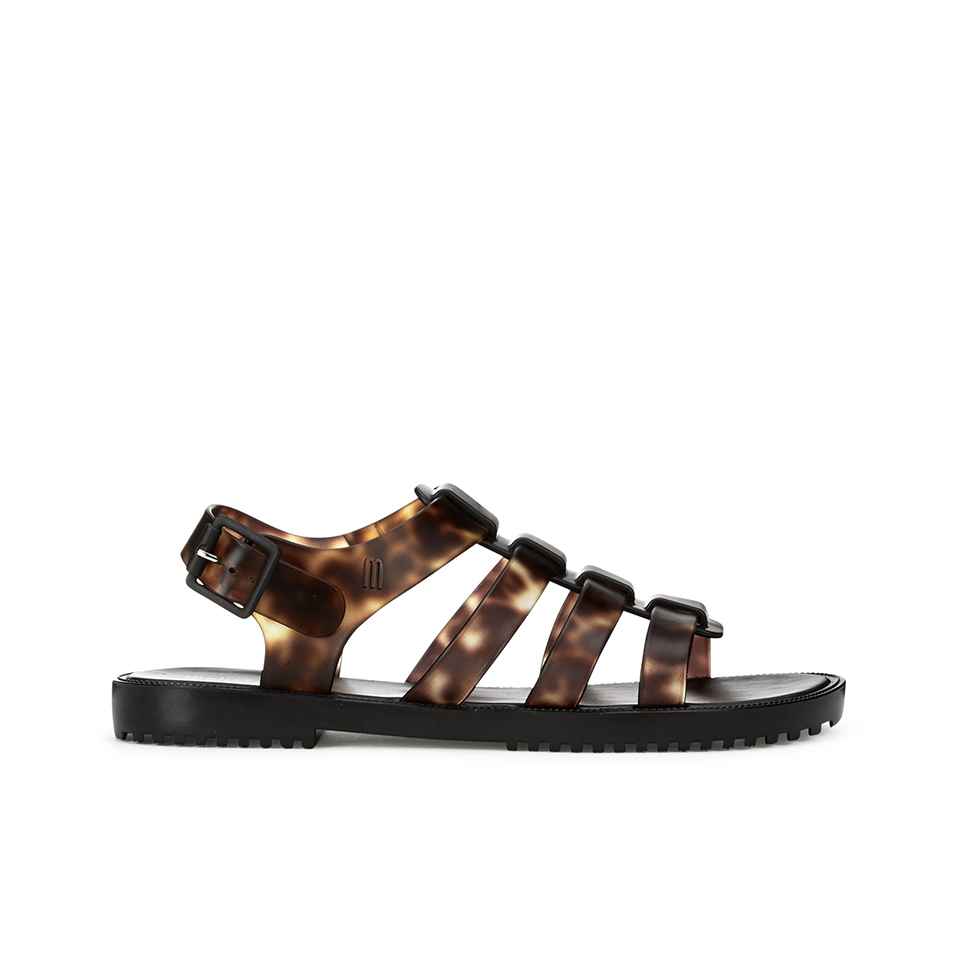 Melissa Women s Flox Print Strappy Sandals Black Tortoiseshell Coggles