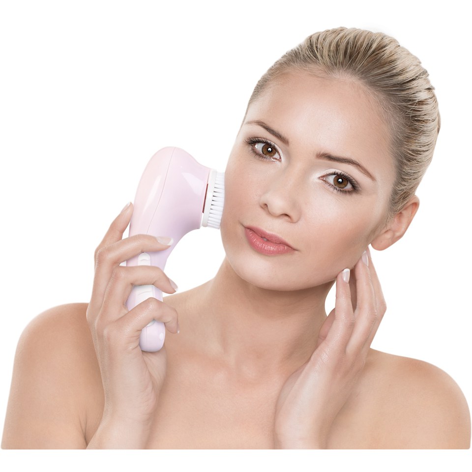 Rio Sonicleanse Facial Cleansing & Exfoliating Brush - Light Pink