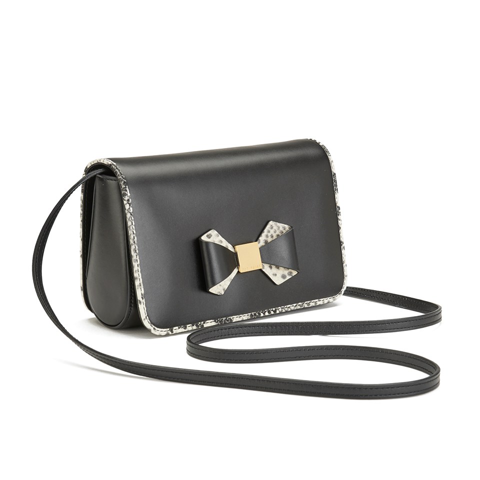 Ted Baker Women's Joy Contrast Trim Bow Cross Body Bag - Black Snake