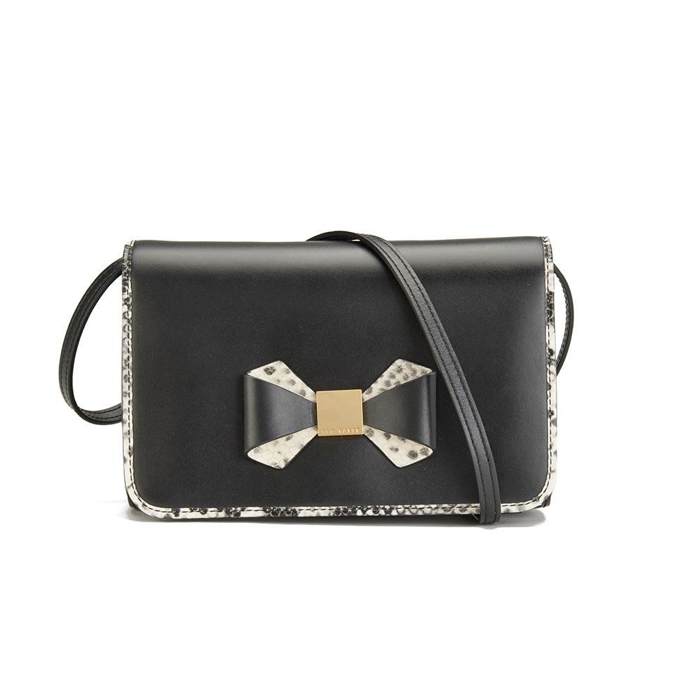 Ted Baker Women's Joy Contrast Trim Bow Cross Body Bag - Black Snake