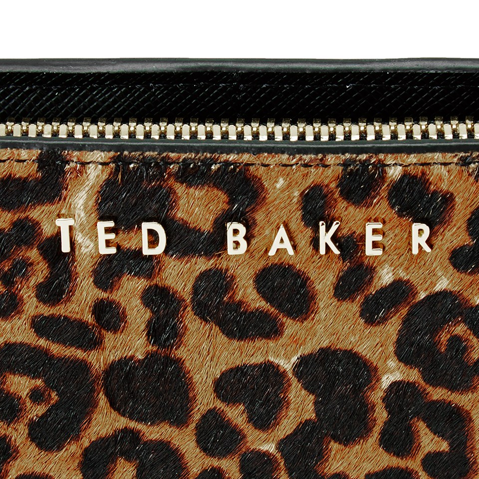 Ted Baker Women's Leopard Pony Popper Purse - Tan