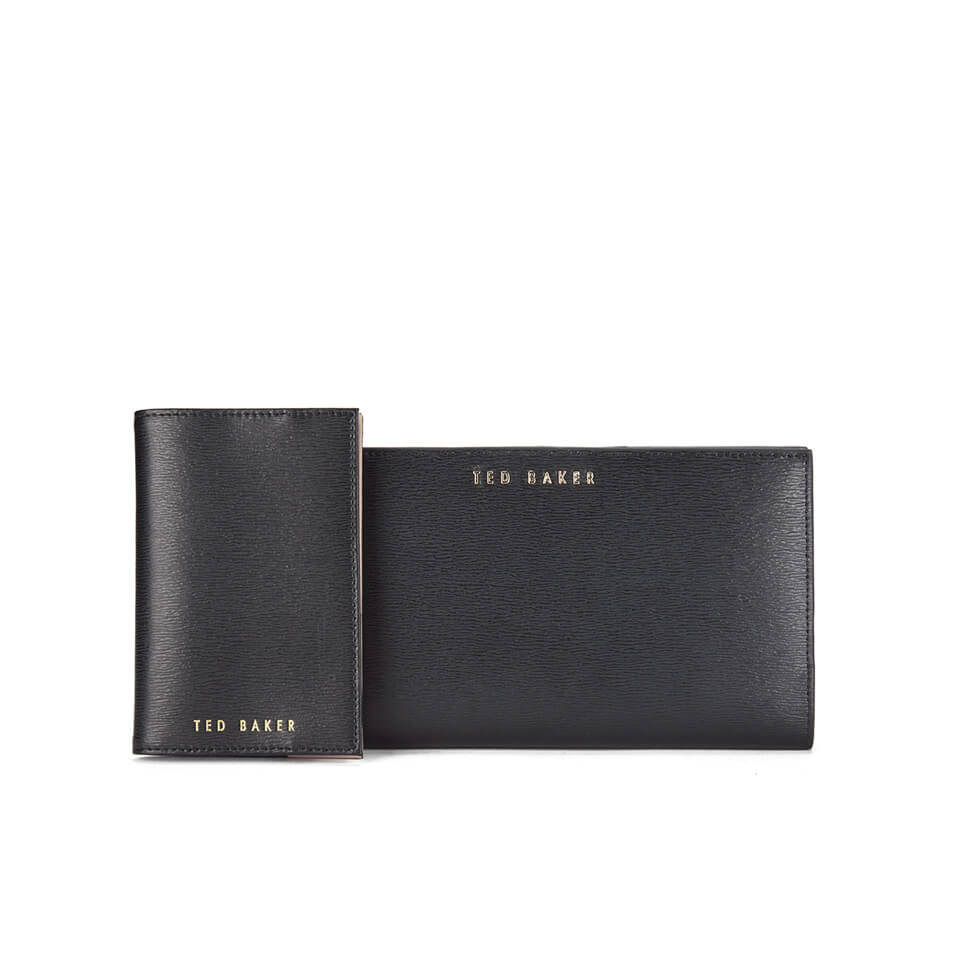 Ted Baker Women's Alfio Crosshatch Travel Passport Set - Black