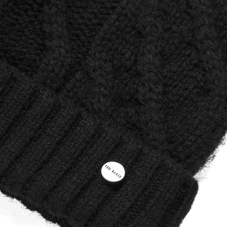 Ted Baker Women's Atexia Cable Knitted Hat with Pompom - Black