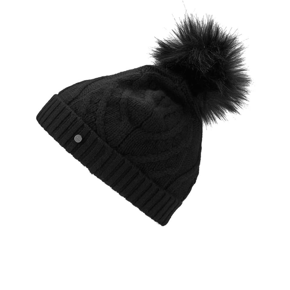 Ted Baker Women's Atexia Cable Knitted Hat with Pompom - Black