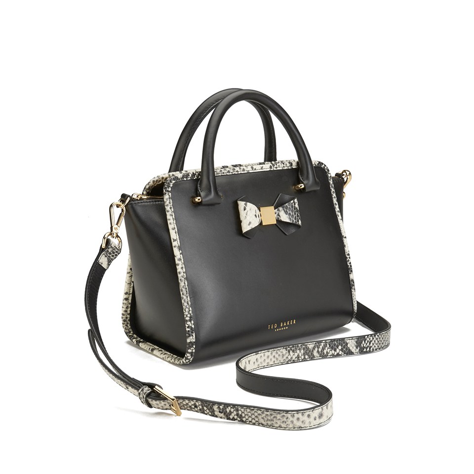 Ted Baker Women's Chrisie Contrast Trim Bow Tote Bag - Black