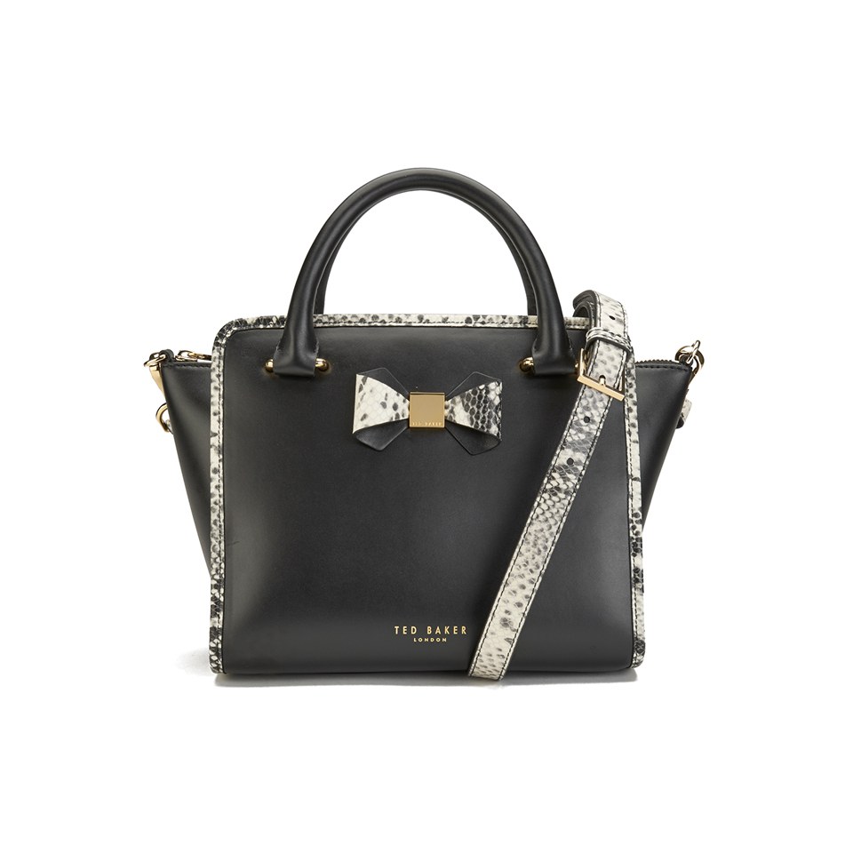 Ted Baker Women's Chrisie Contrast Trim Bow Tote Bag - Black