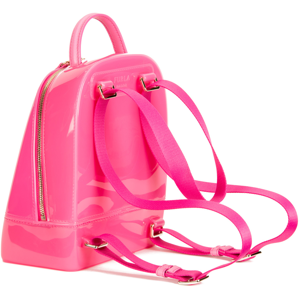 Furla pink backpack cheap