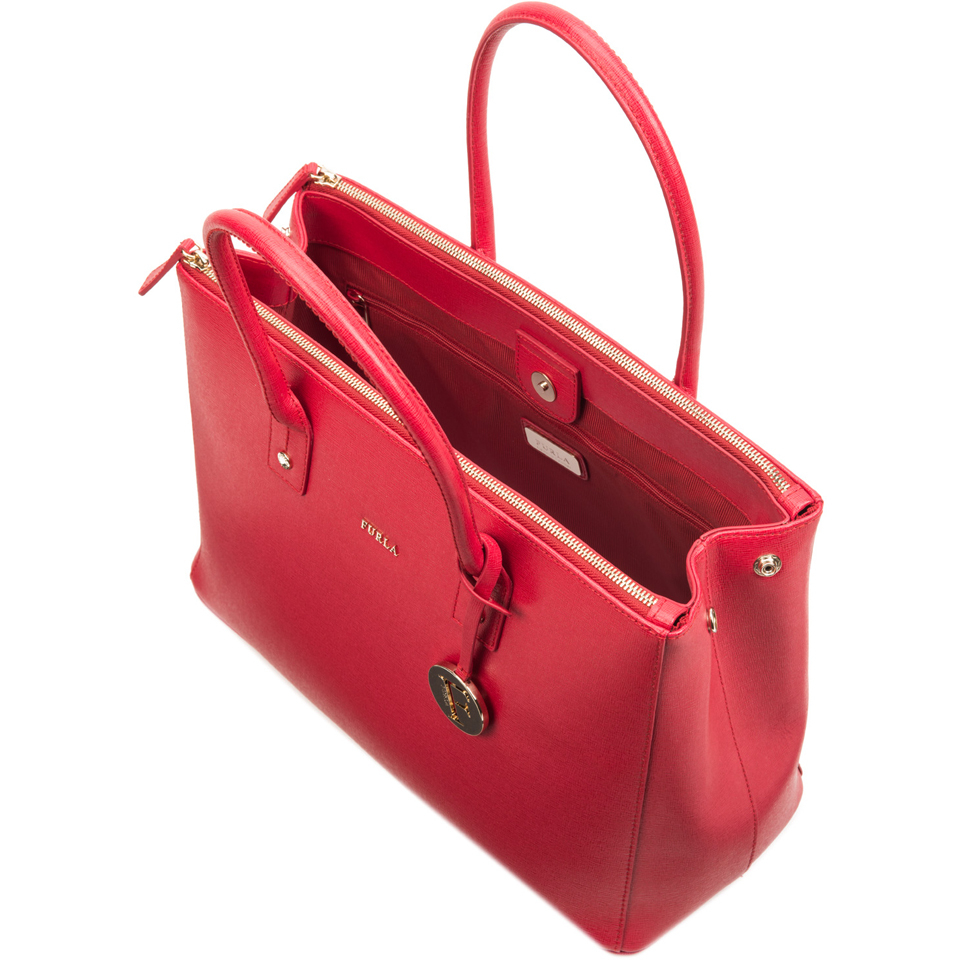 Furla Women's Linda Double Zip Tote Bag - Red