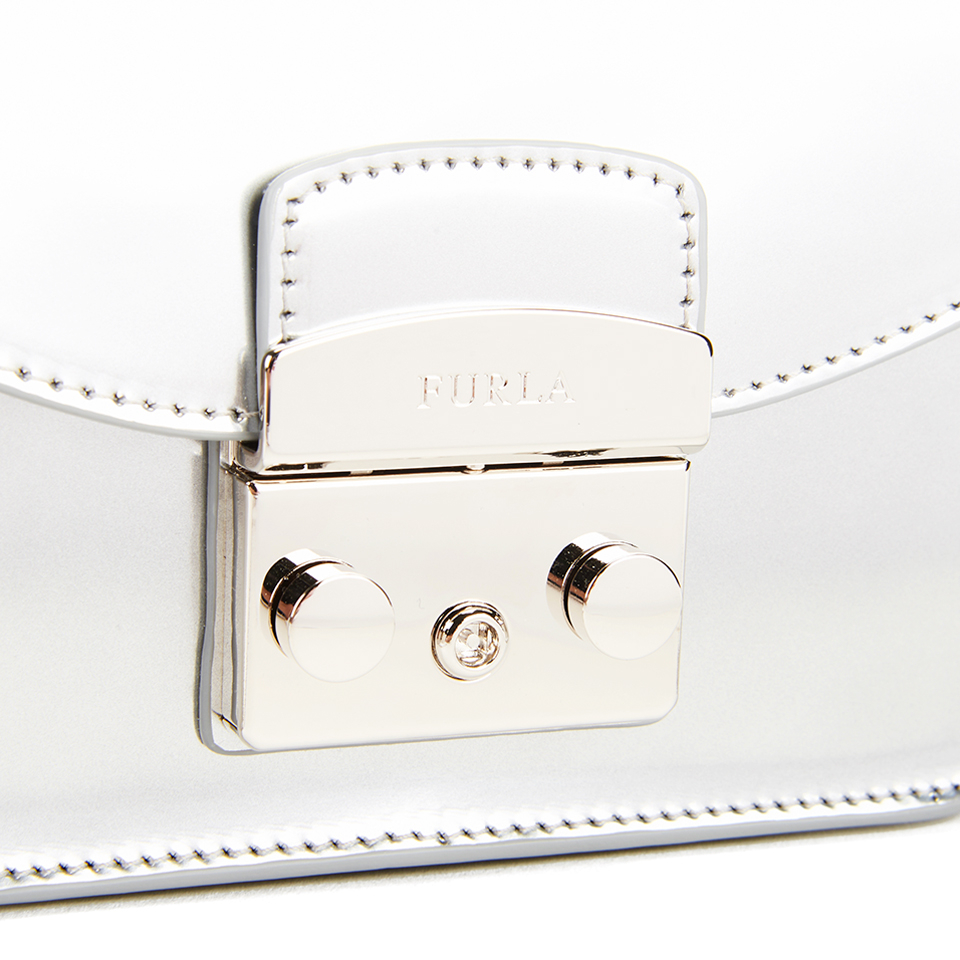 Furla Women's Metropolis Mini Cross Body Bag - Silver Metallic