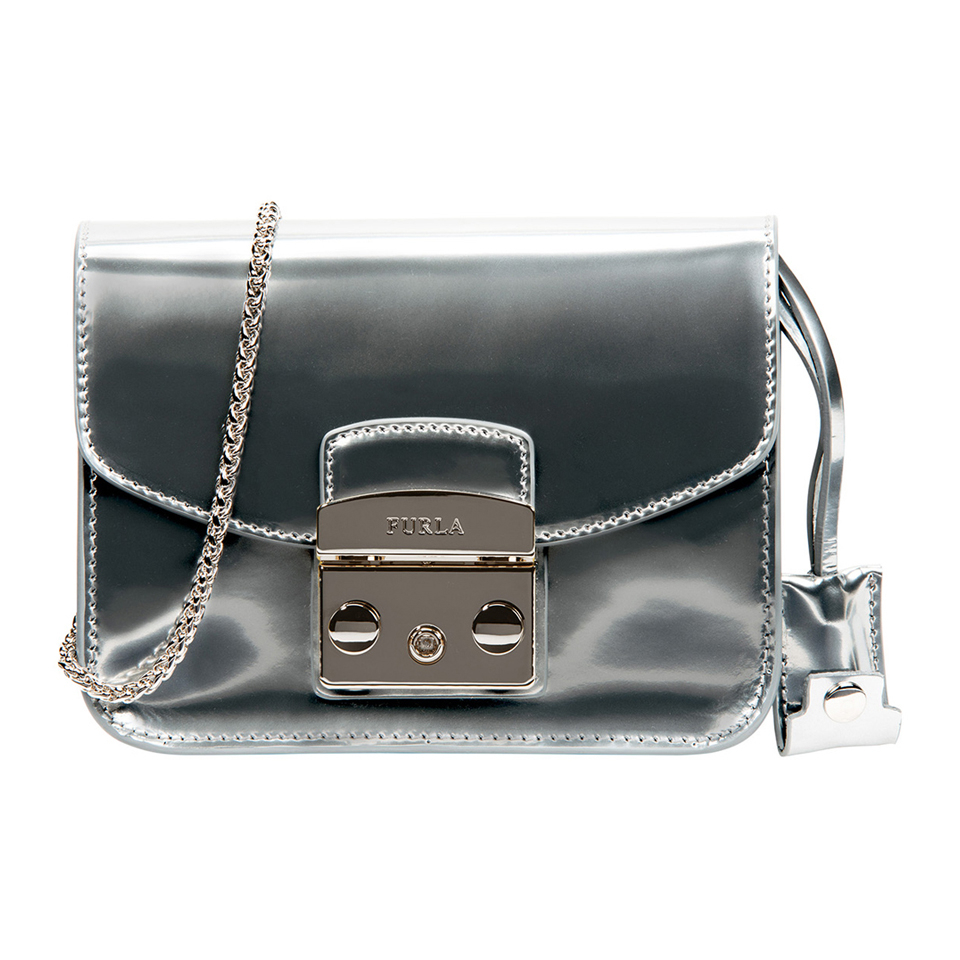 Furla Women's Metropolis Mini Cross Body Bag - Silver Metallic