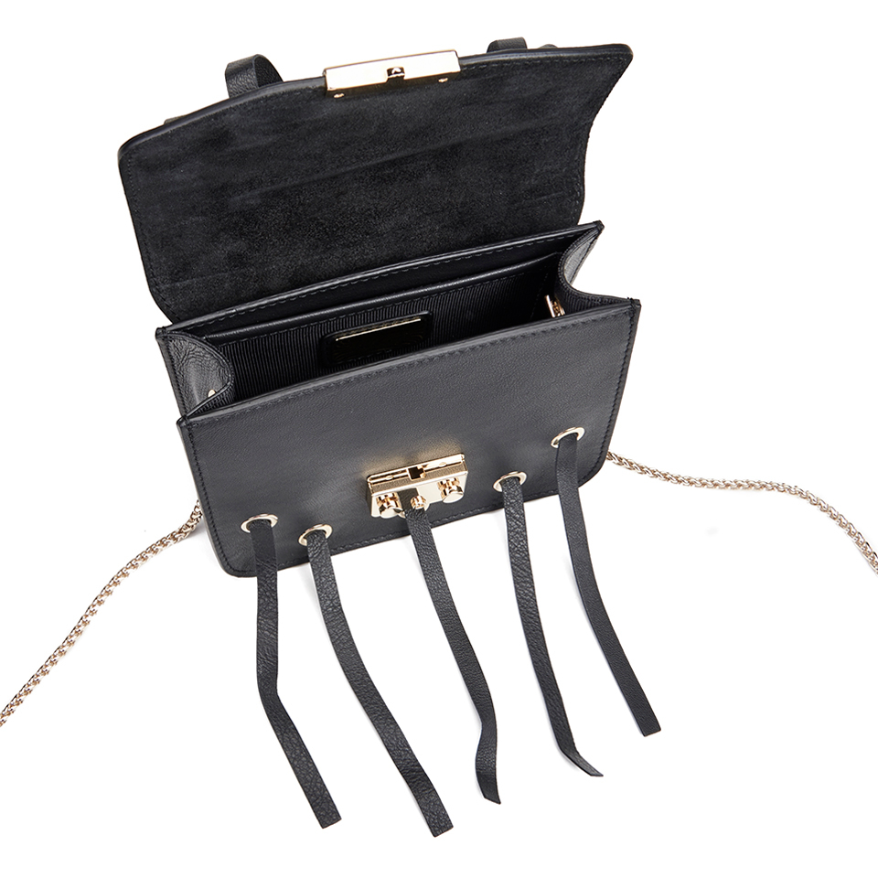 Furla Women's Metropolis Mini Fringe Cross Body Bag - Black