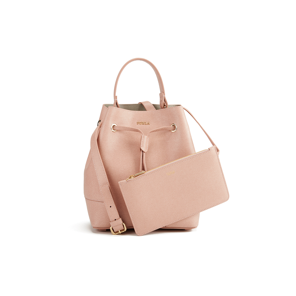 Furla Women's Stacy Drawstring Bucket Bag - Light Pink