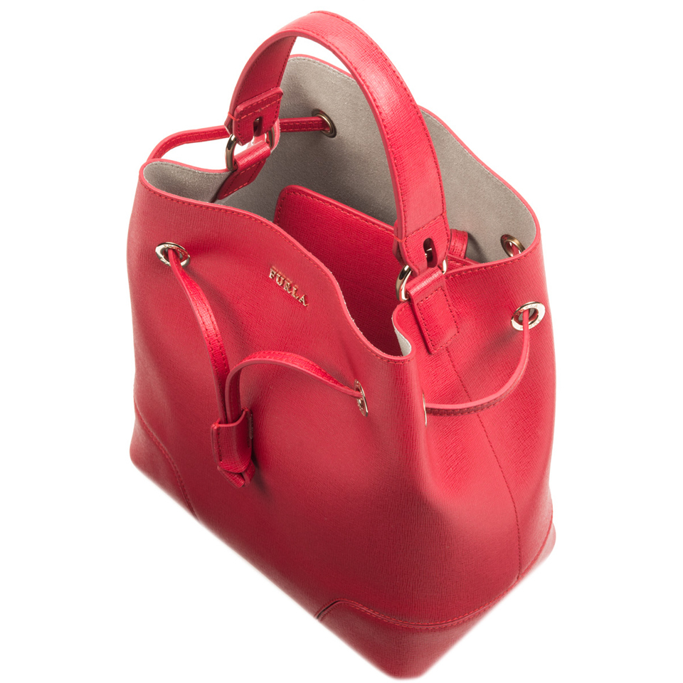 Furla Women's Stacy Drawstring Bucket Bag - Red