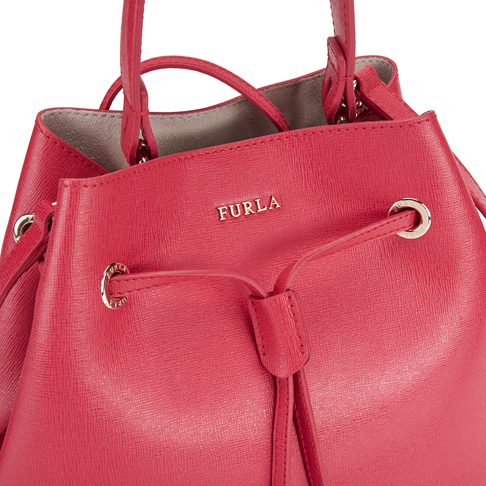 Furla Women's Stacy Drawstring Bucket Bag - Red
