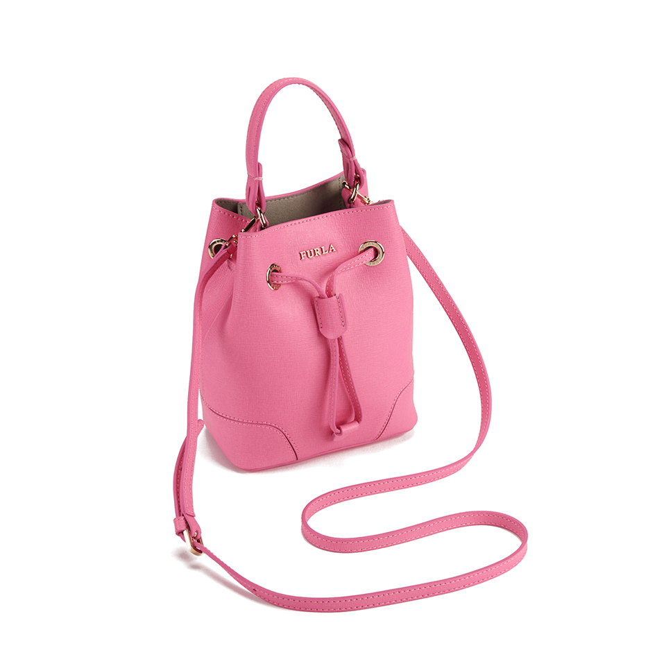 Furla Women's Stacy Mini Drawstring Bucket Bag - Pink