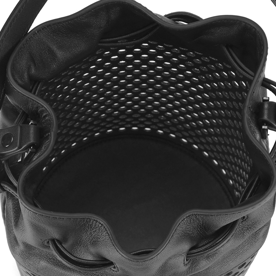 Loeffler Randall Women's Industry Perforated Bucket Bag - Black