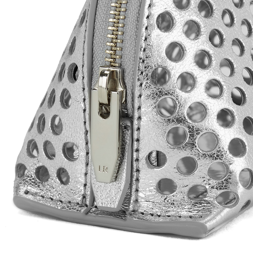 Loeffler Randall Women's Large Perforated Cosmetic Bag - Silver