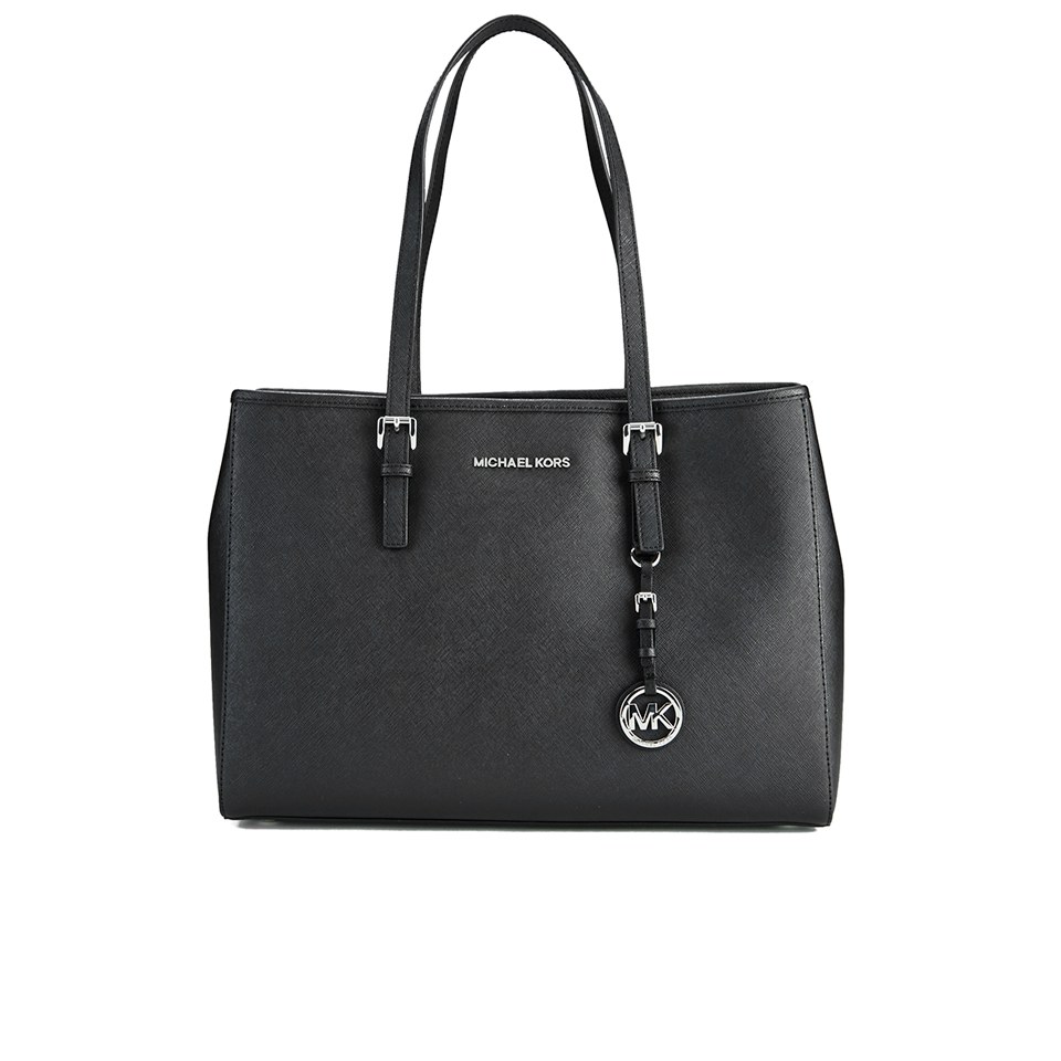 Michael kors jet set item ew tz tote black store