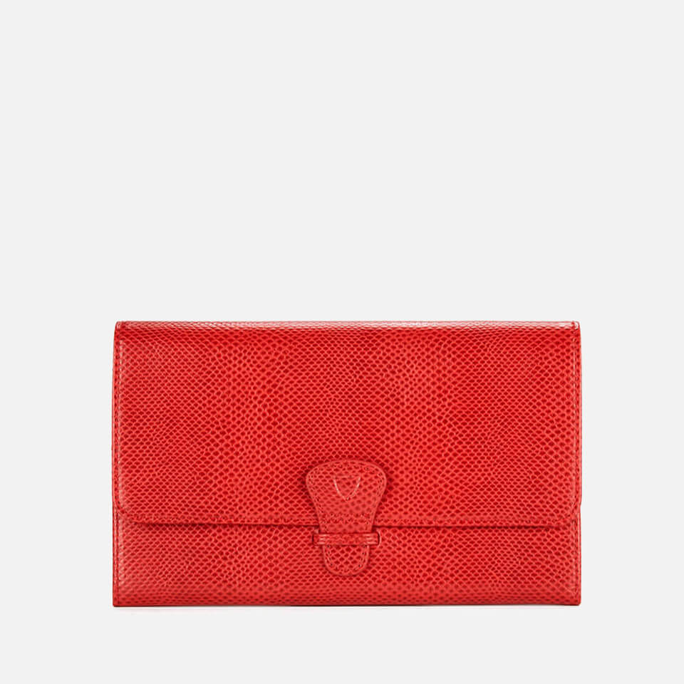 Aspinal of London Women's Classic Travel Wallet - Berry Red