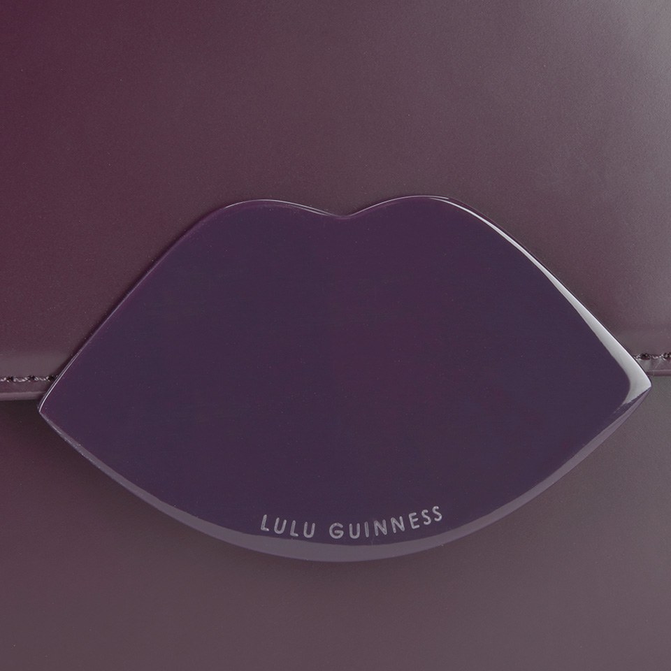 Lulu Guinness Women's Polished Calf Edie Briefcase - Damson