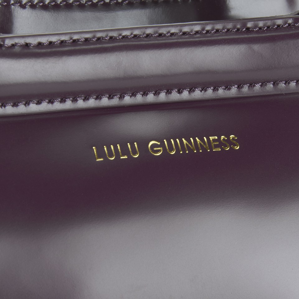 Lulu Guinness Women's Polished Calf Mini Paula Tote - Damson