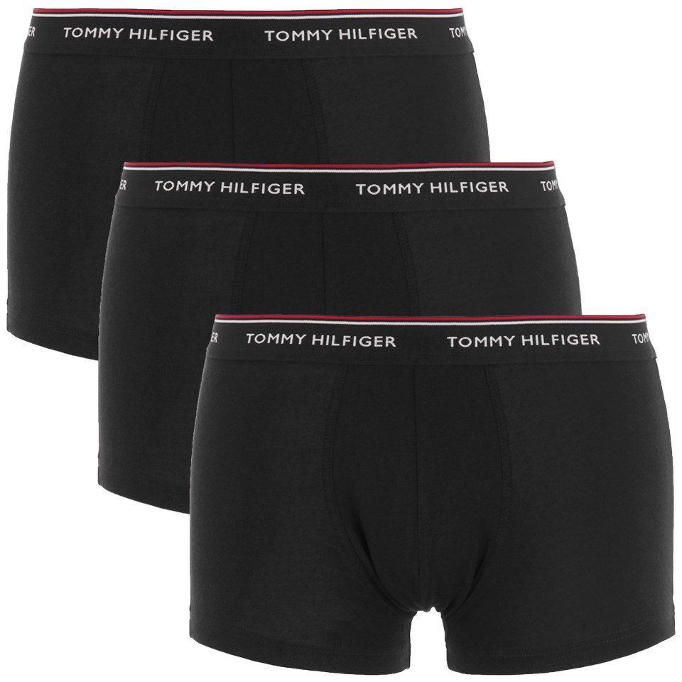 Tommy Hilfiger Men's Three Pack Trunk Boxer Shorts - Black