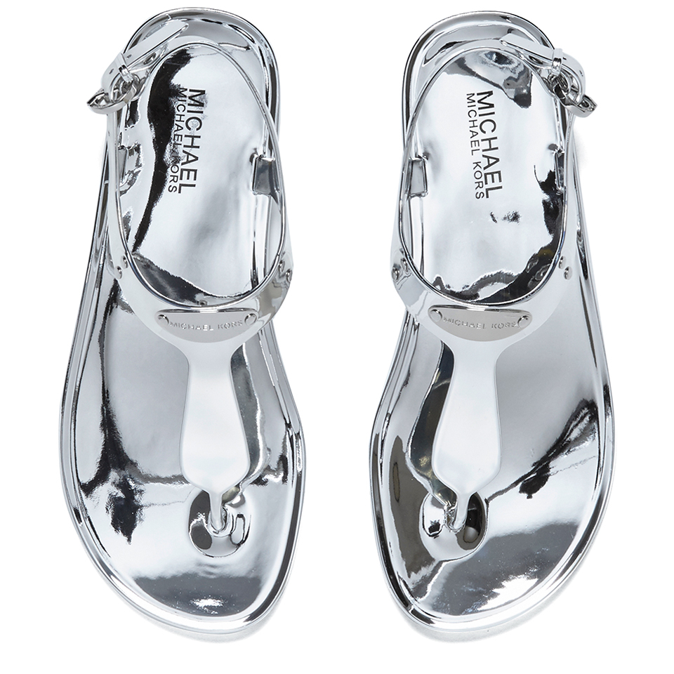 Michael kors sandals silver store
