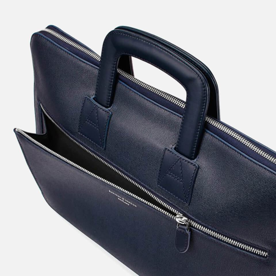 Aspinal of London Men's Connaught Document Case - Navy