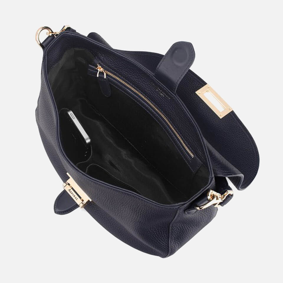 Aspinal of London Women's Letterbox Slouchy Saddle Bag - Navy