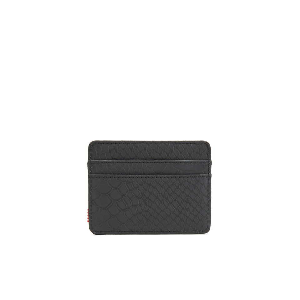 Herschel Supply Co. Charlie Leather Card Holder - Black Snake