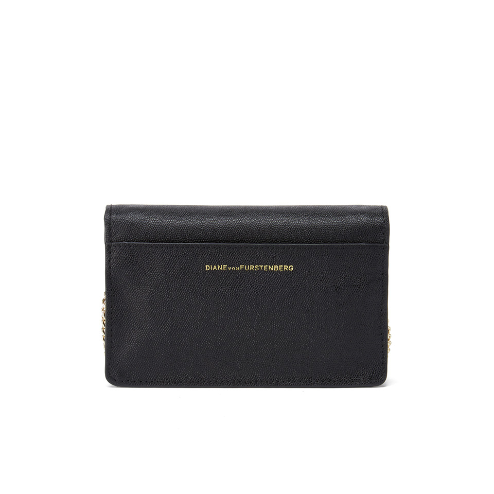 Diane von Furstenberg Women's Gallery Bitsy Small Leather Cross Body Bag - Black