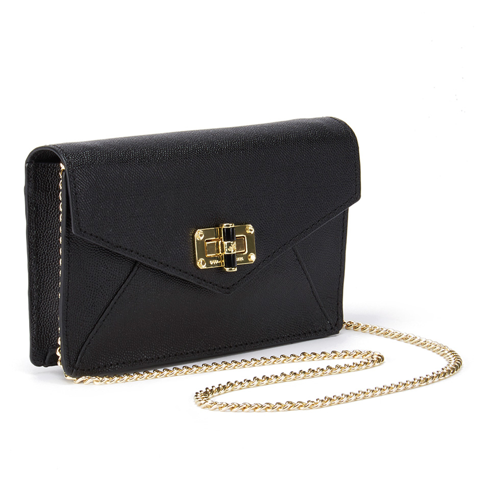 Diane von Furstenberg Women's Gallery Bitsy Small Leather Cross Body Bag - Black