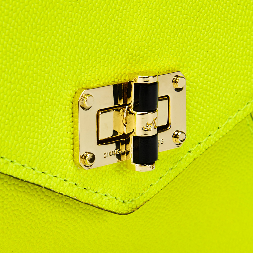 Diane von Furstenberg Women's Gallery Bitsy Small Leather Cross Body Bag - Yellow