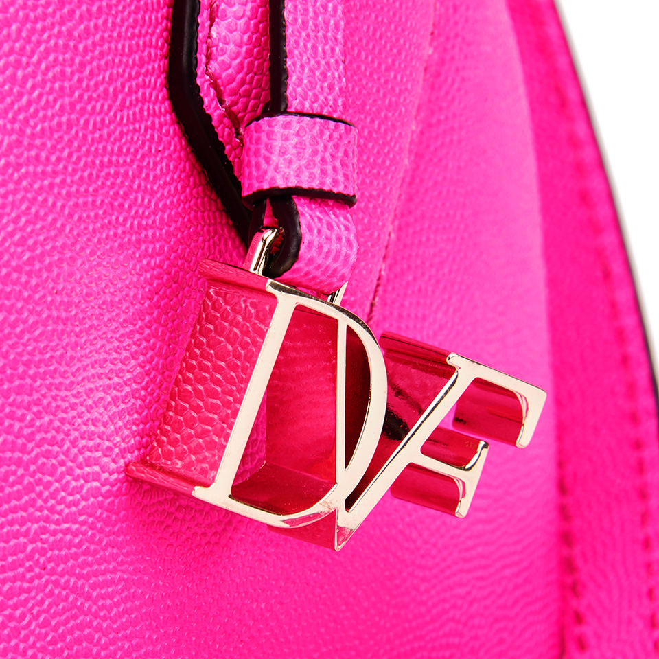 Diane von Furstenberg Women's Itsy Small Double Zip Leather Tote Bag - Pink