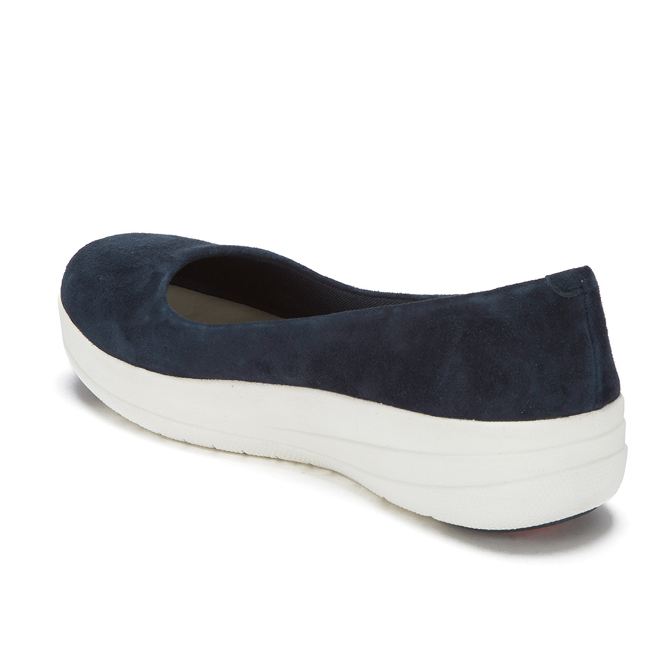 FitFlop Women s F Sporty Suede Ballerina Pumps Supernavy Allsole