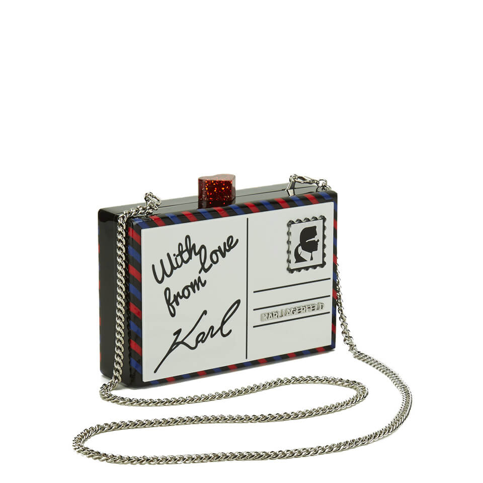 Karl Lagerfeld Women s Postcard Minaudiere Bag Black
