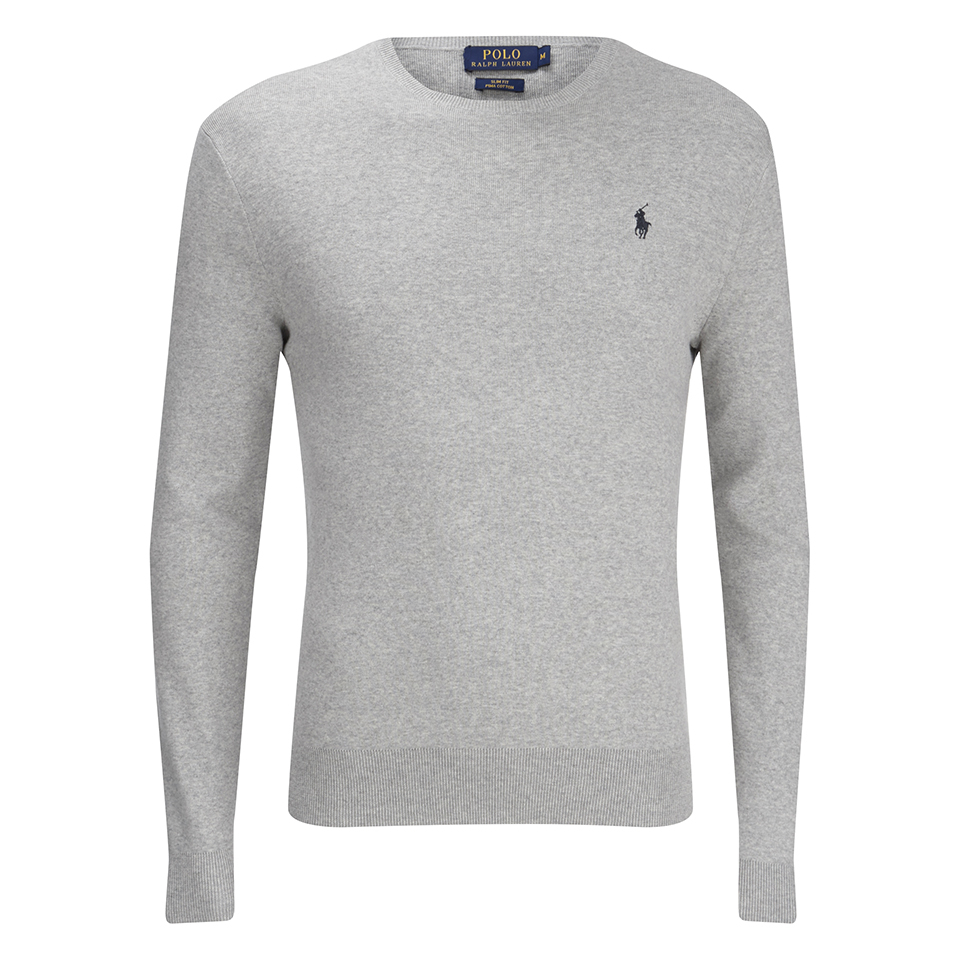 Polo Ralph Lauren Men s Crew Neck Pima Cotton Knitted Jumper Dove Grey Coggles