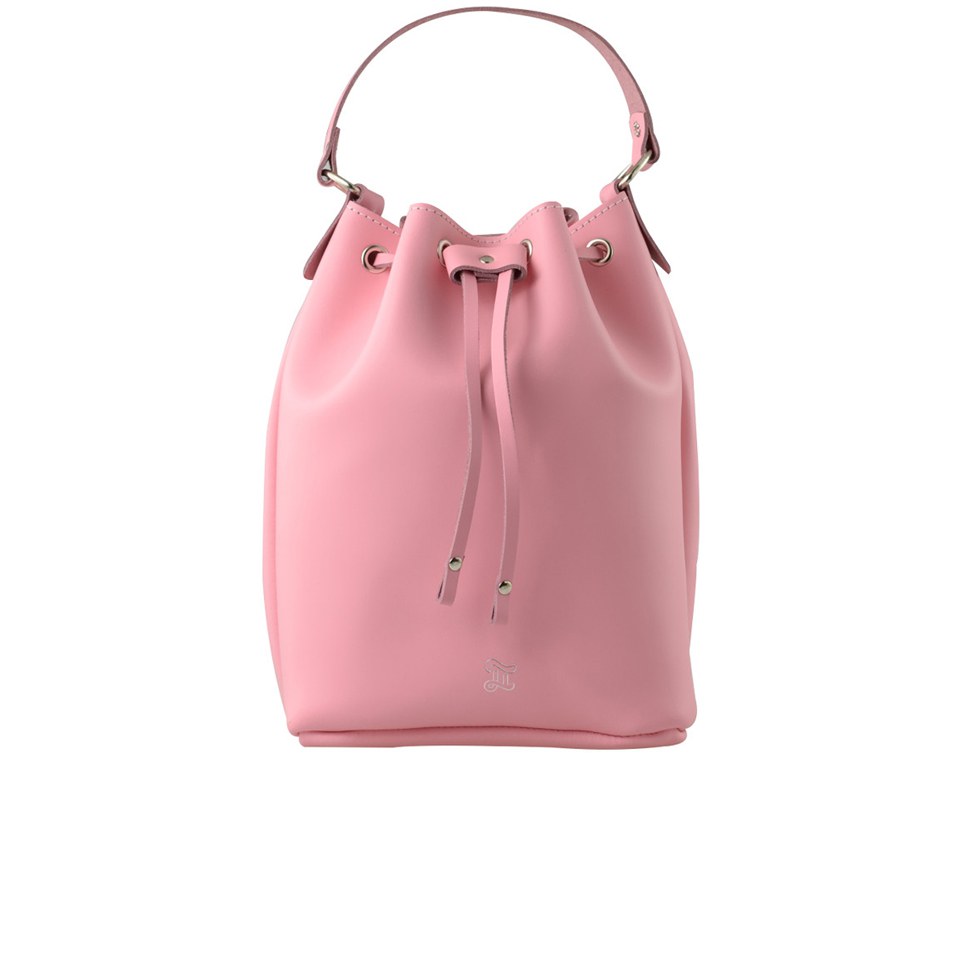 Grafea Women's Leather Bucket Bag - Pink